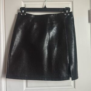 Top Shop Faux Leather Skirt Size 8